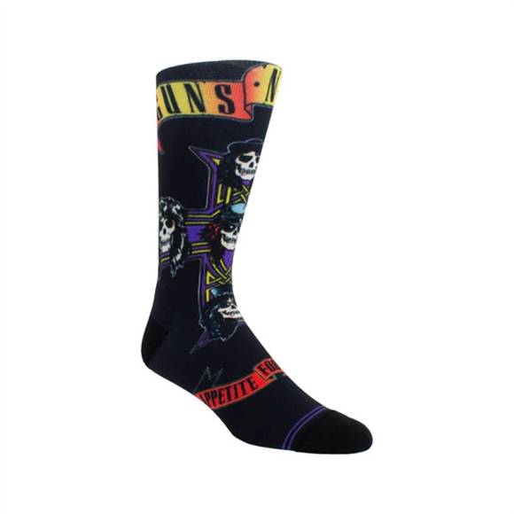 NEW PERRI‚ÄôS SOCKS unisex - guns n' roses appetite cross sock in black - Picture 1 of 3